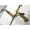 Kingston Brass Duchess Wall Mnt Bridge Kitchen Faucet W/Brass Sprayer, Brass KS1263PKLBS - alternate 6